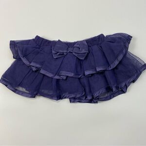 Satin and tulle purplish blue tutu skirt size 6M; cotton lining